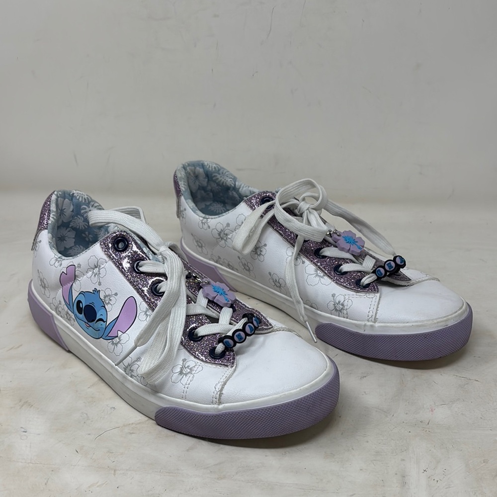 White and Purple Lilo and Stitch Sneakers 9.5